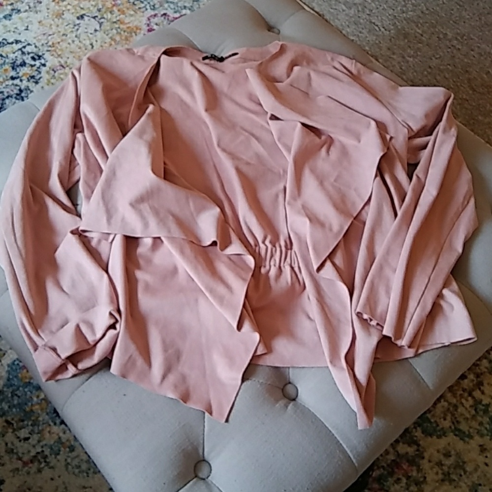 Beautiful blush suede feel blazer